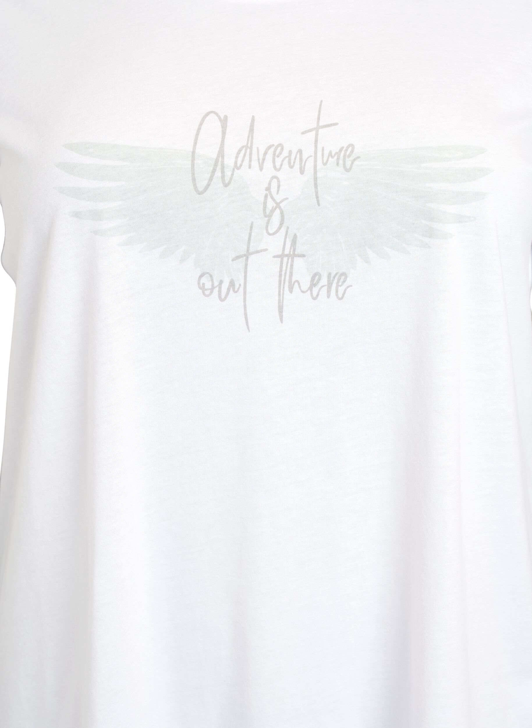 Zizzi FLASH - T-Shirt mit Print, Wei&szlig;, Packshot image number 2