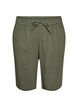 Lockere Shorts aus Baumwollmusselin mit hoher Taille, Gr&uuml;n, Packshot image number 0