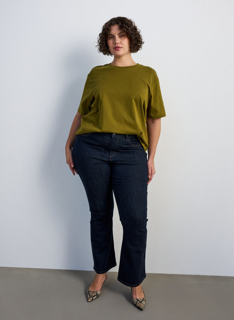 Kastiges T-Shirt aus Baumwolle, 2262, Model image number 1
