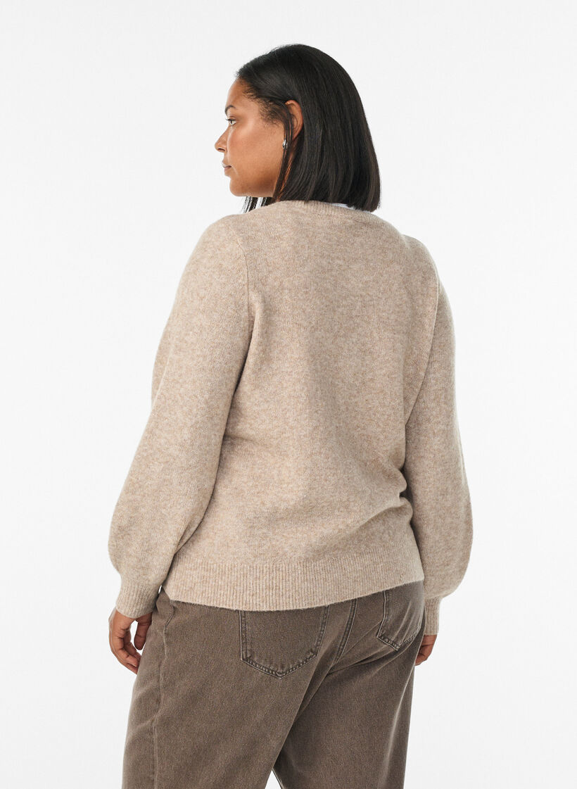 Cardigan mit Kn&ouml;pfen in Herzform, Beige, Model image number 2