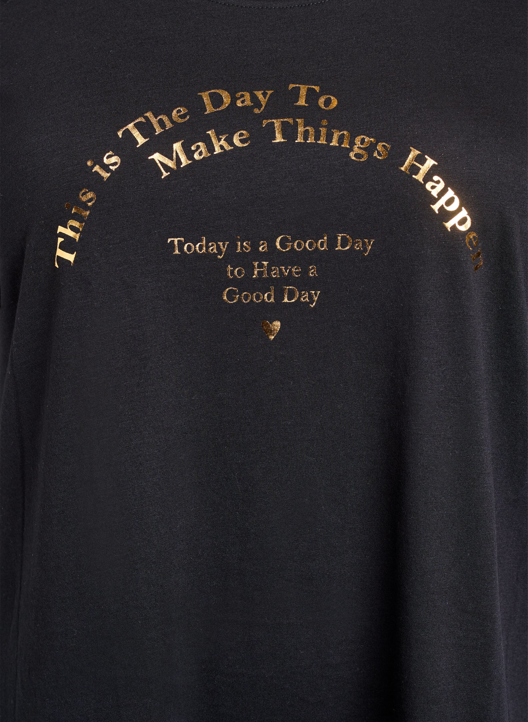 Zizzi FLASH - T-Shirt mit Print, Schwarz, Packshot image number 2