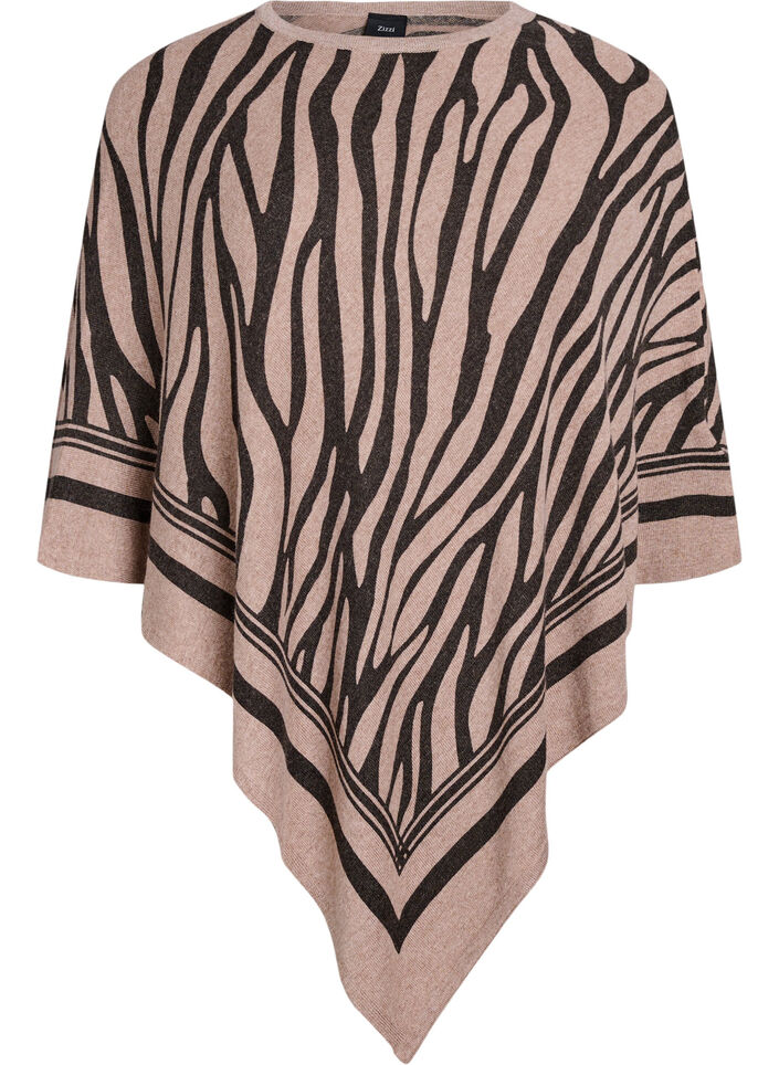 Feinstrickponcho, Schwarz, Packshot image number 0