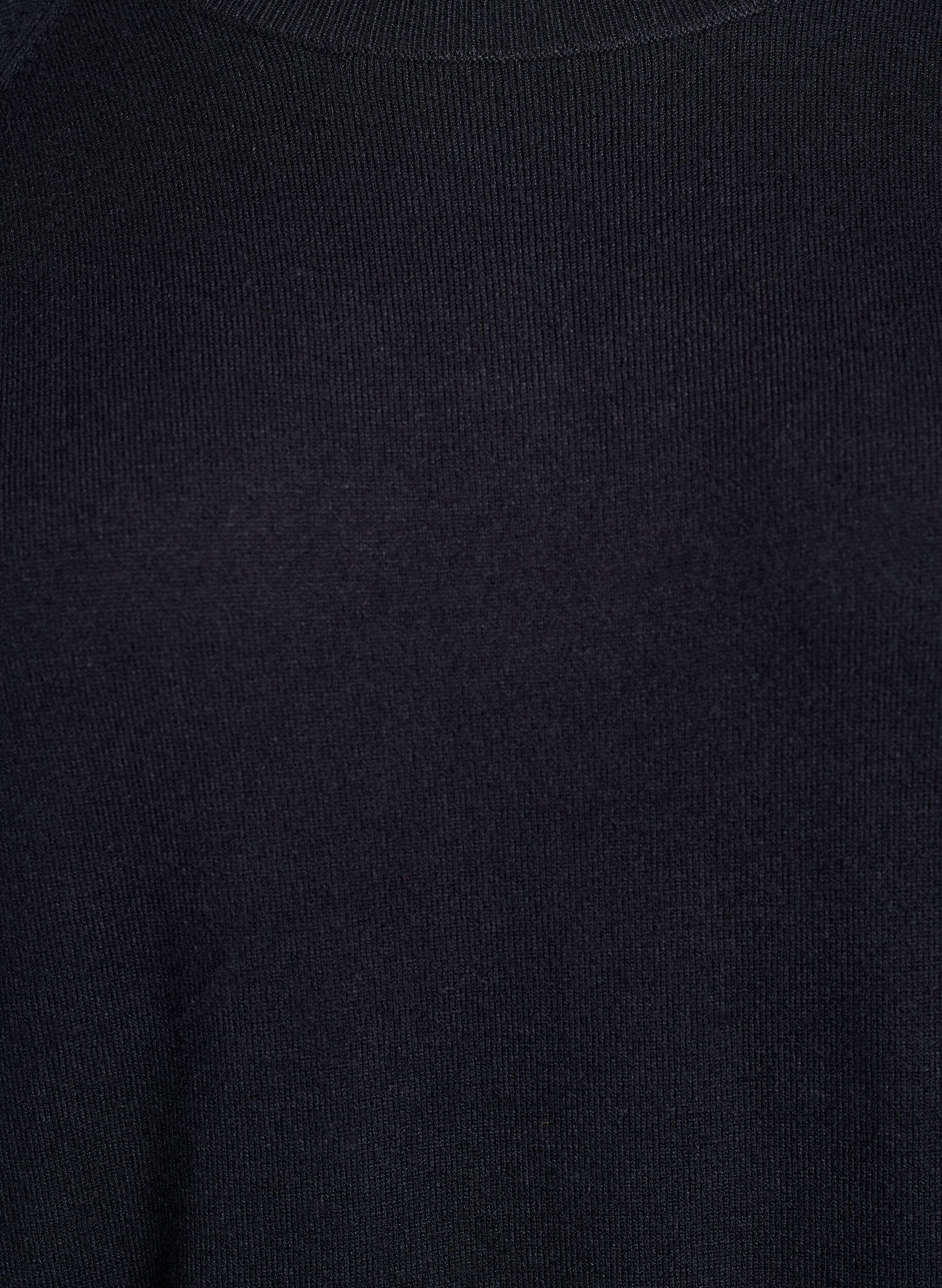 Zizzi Kurzes Strickkleid mit Raglan&auml;rmeln, Schwarz, Packshot image number 2