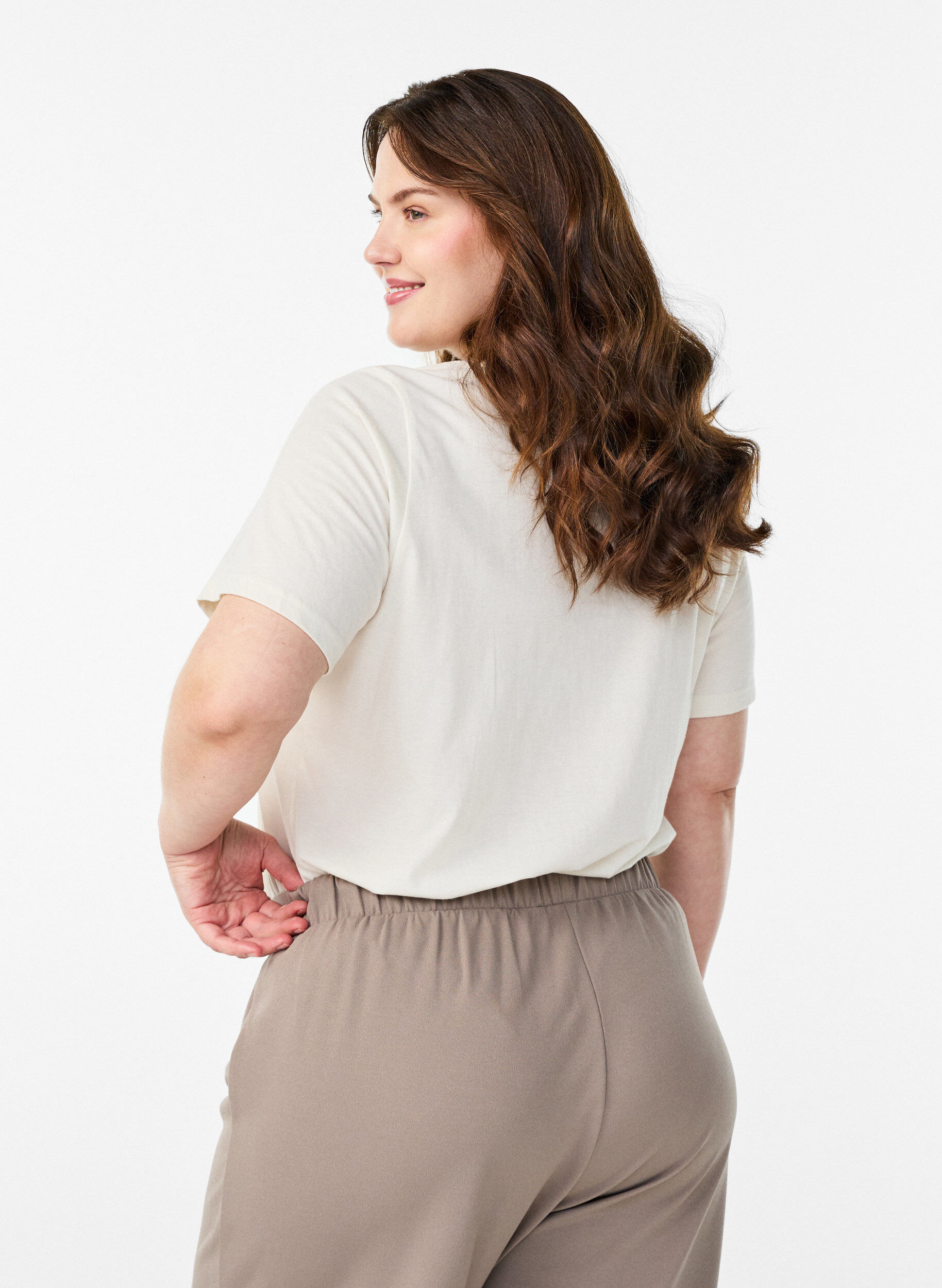 ZizziT-Shirt mit Print, Wei&szlig;, Model image number 2