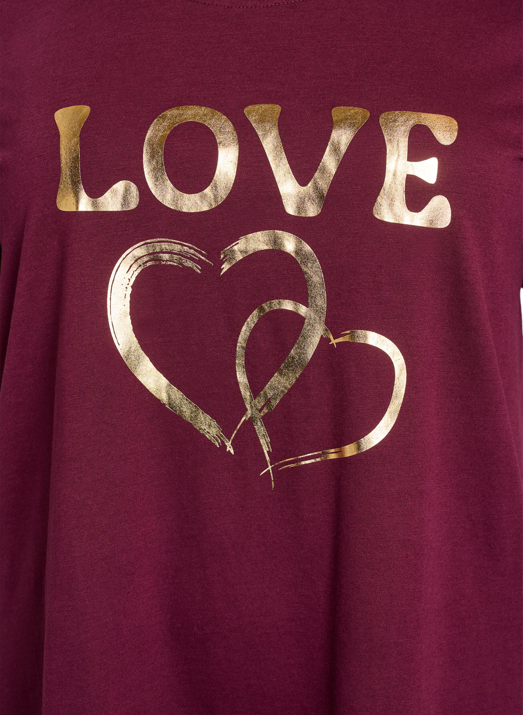 Zizzi T-Shirt mit Print, Rot, Packshot image number 2