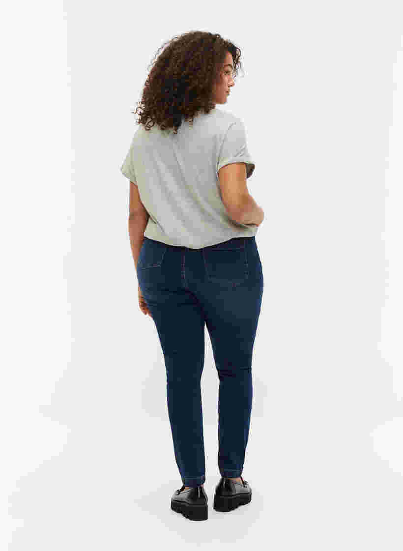 Hochtaillierte Bea-Jeans mit Super Slim Fit, Blue denim, Model image number 1