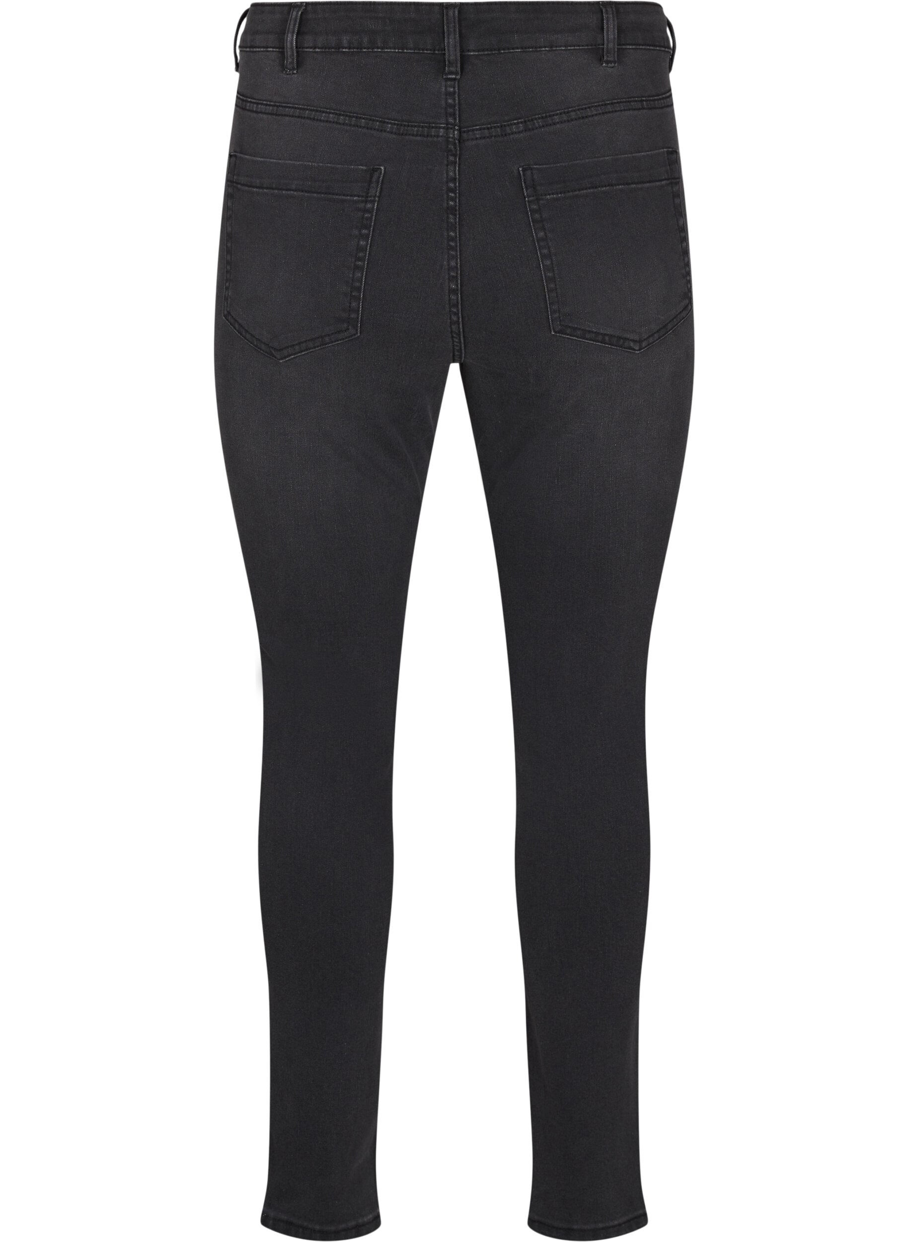 Zizzi Amy Jeans mit hoher Taille und extra schlanker Passform, Grau, Packshot image number 1