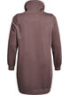Kurzes Sweatshirtkleid mit Stehkragen und Taschen, Braun, Packshot image number 1