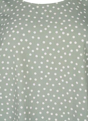 FLASH – Kurzärmelige Bluse mit Aufdruck, Iceberg Green Dot, Packshot image number 2