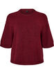 Locker sitzende Strickshirt mit kurzen &Auml;rmeln, Rot, Packshot image number 0