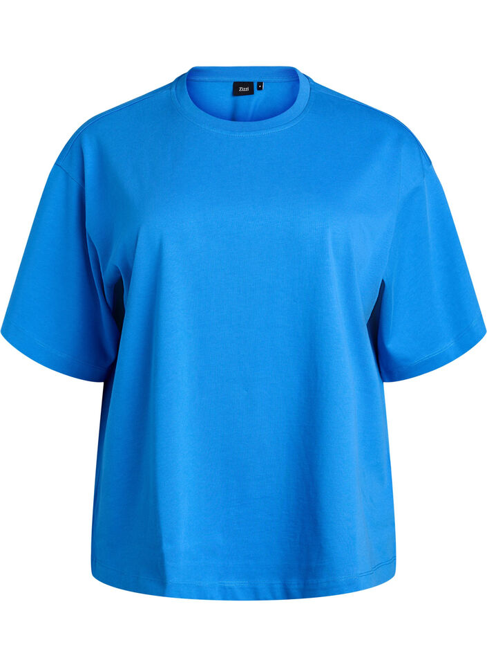 Oversize-T-Shirt mit halben Ärmeln, Blau, Packshot image number 0