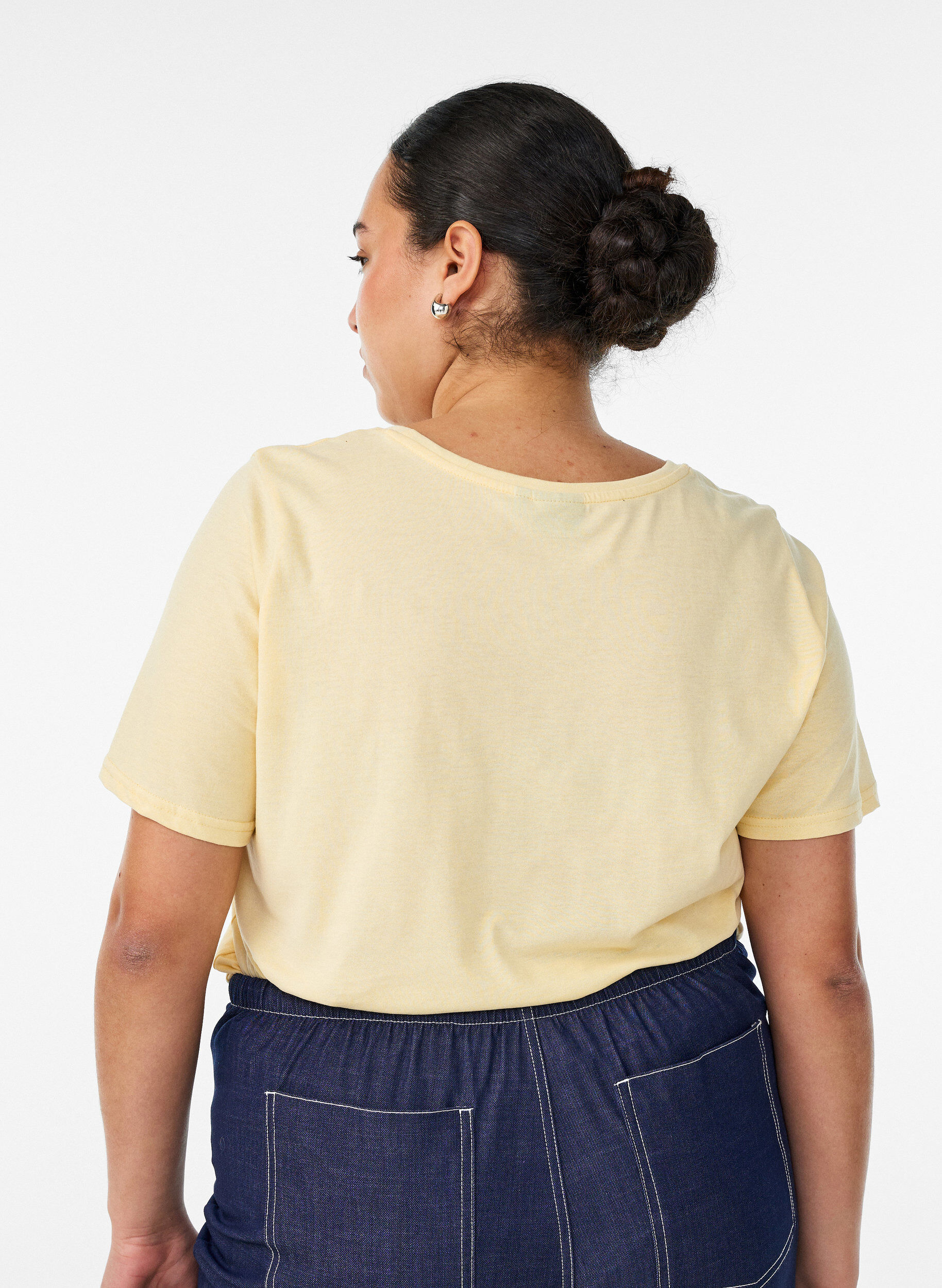 ZizziT-Shirt mit Print, Gelb, Model image number 2