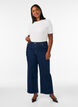 Myra Jeans mit hoher Taille und weiter Passform, Blau, Model image number 0