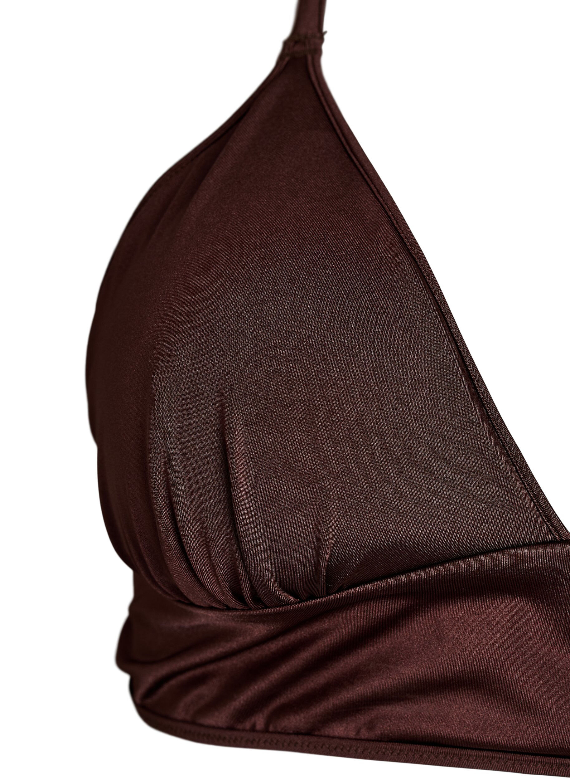 Zizzi Wende-Bikini-Top mit V-Ausschnitt und Kreuztr&auml;gern, Braun, Packshot image number 2