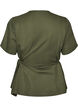 Bluse aus einer Baumwollmischung mit V-Ausschnitt und Bindeband, Gr&uuml;n, Packshot image number 1