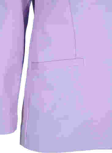 Schlichter Blazer mit Knopf und Dekorationstaschen, Purple Rose, Packshot image number 3