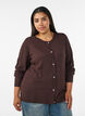 Strickjacke mit Herz-Lochstickerei, Braun, Model image number 0