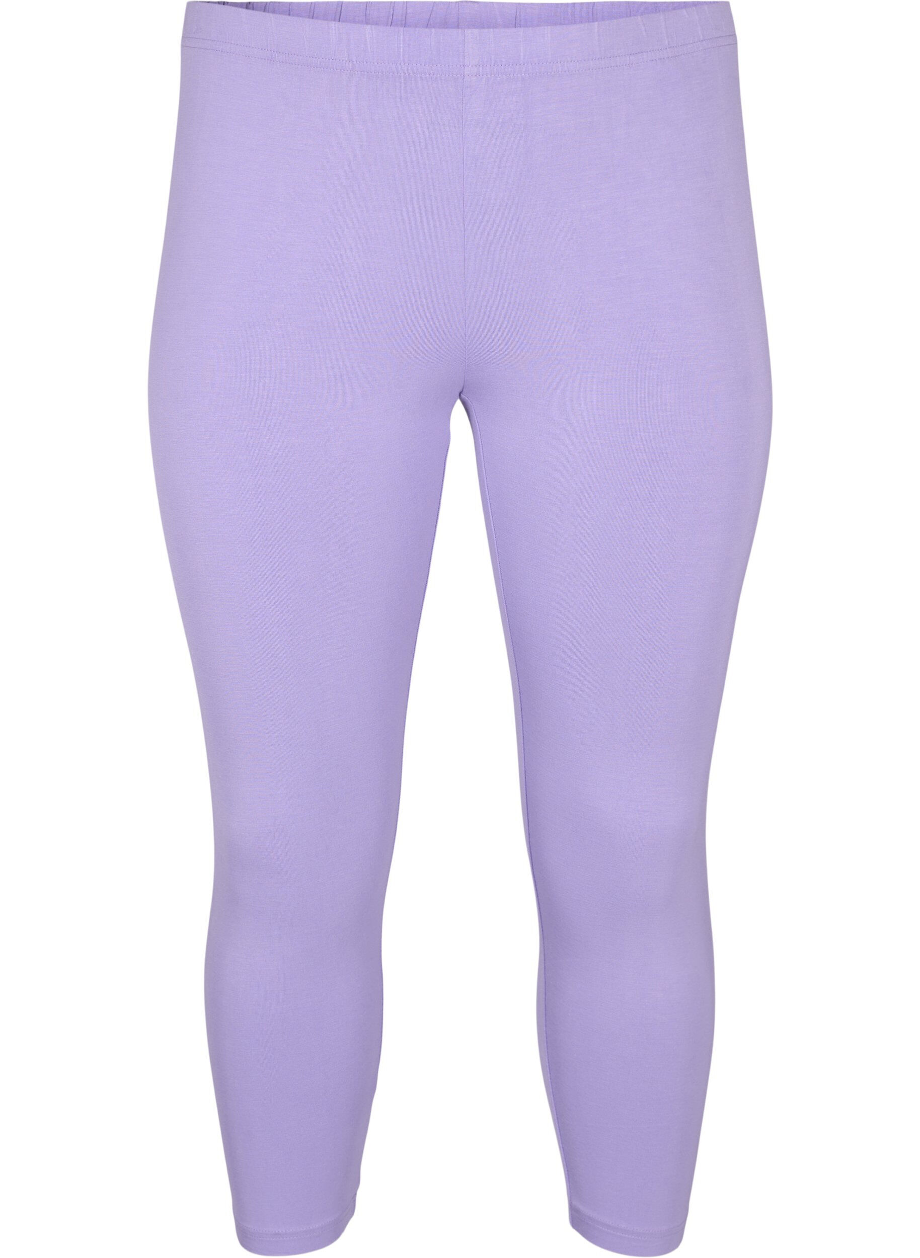 Zizzi Basic 3/4-Leggings aus Viskose, Lila, Packshot image number 0