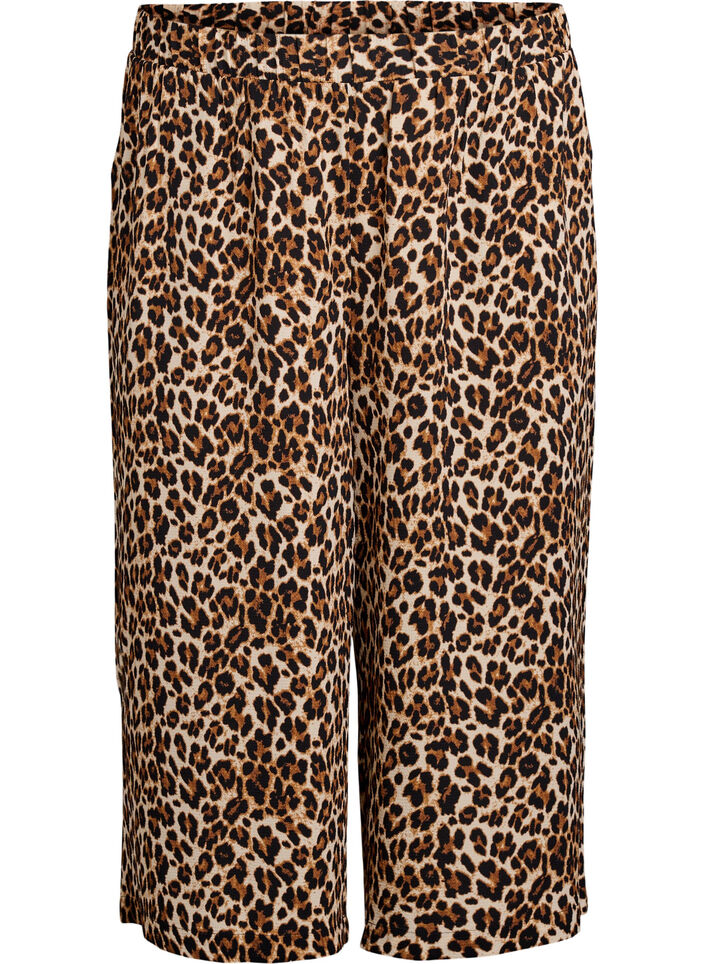 Culotte-Hose mit Print, Gr&uuml;n, Packshot image number 0