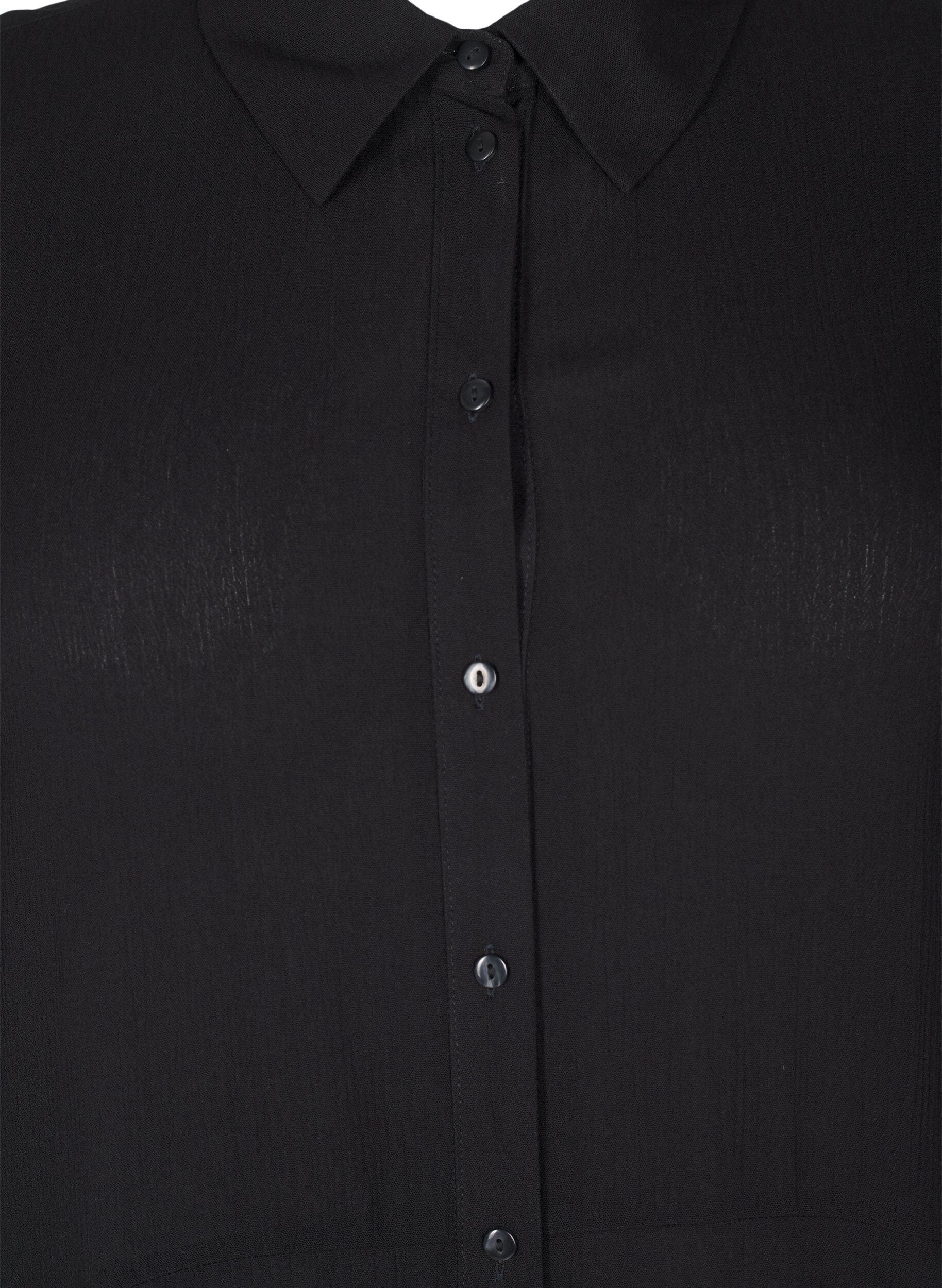 ZizziMidikleid mit kurzen &Auml;rmeln, Schwarz, Packshot image number 2