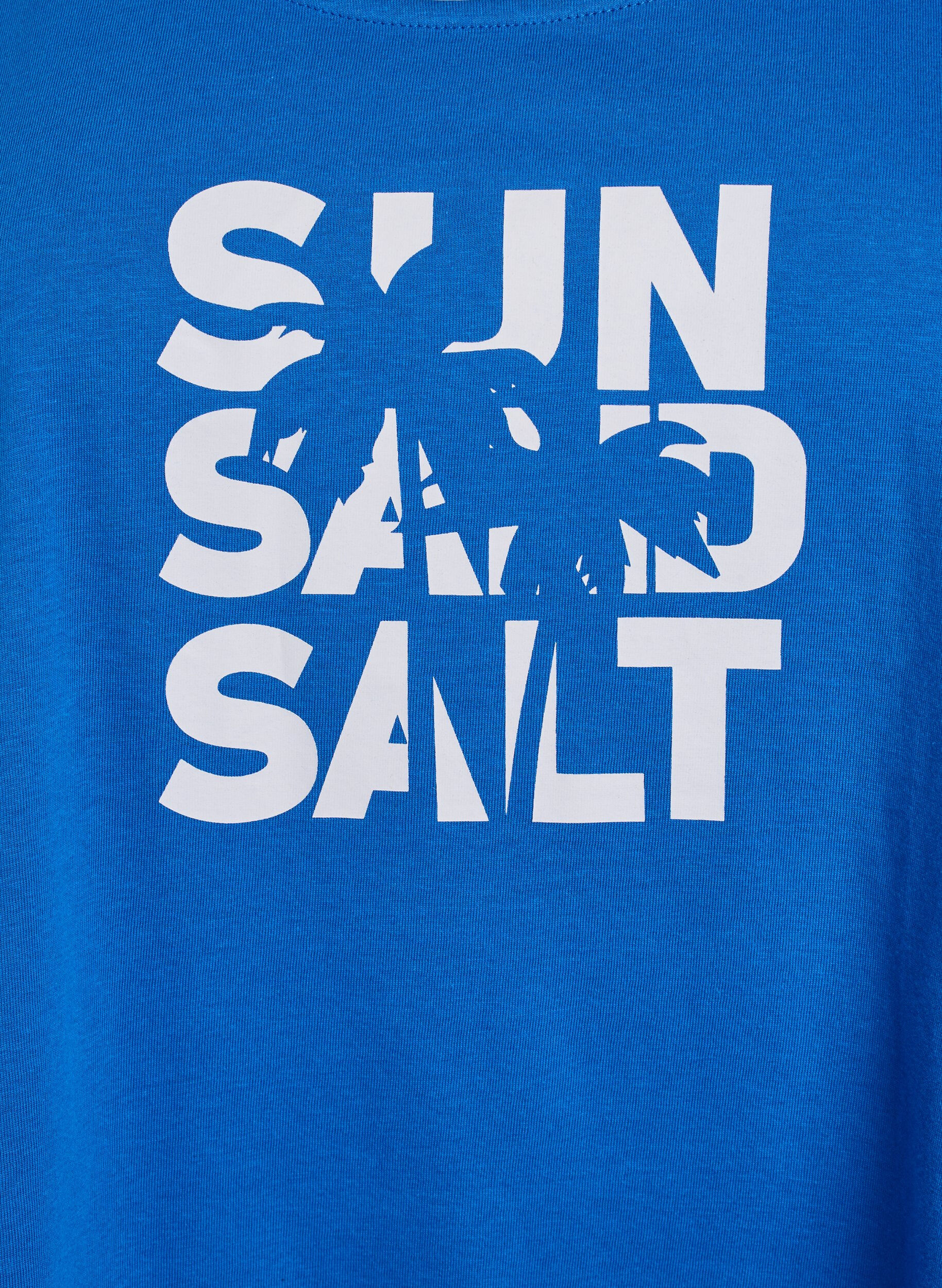 Zizzi Top aus Baumwolle mit A-Linie, Blau, Packshot image number 2