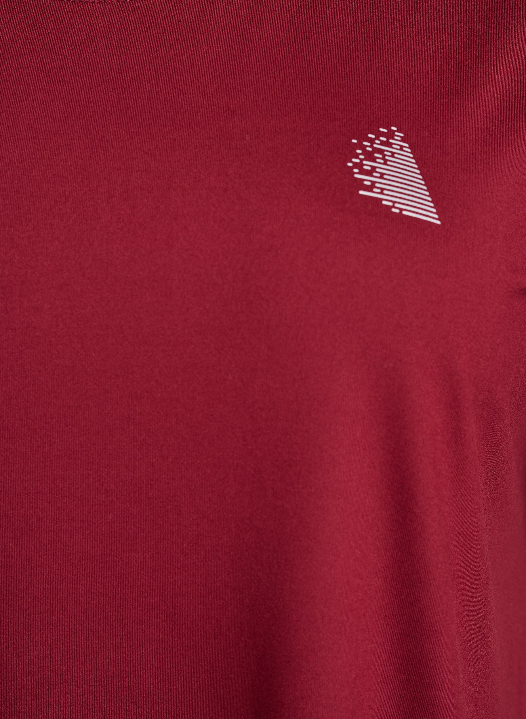 ZizziEinfarbiges Trainings-T-Shirt, Rot, Packshot image number 2