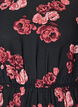 Midikleid mit Rosenprint und kurzen Ballon&auml;rmeln, Schwarz, Packshot image number 2