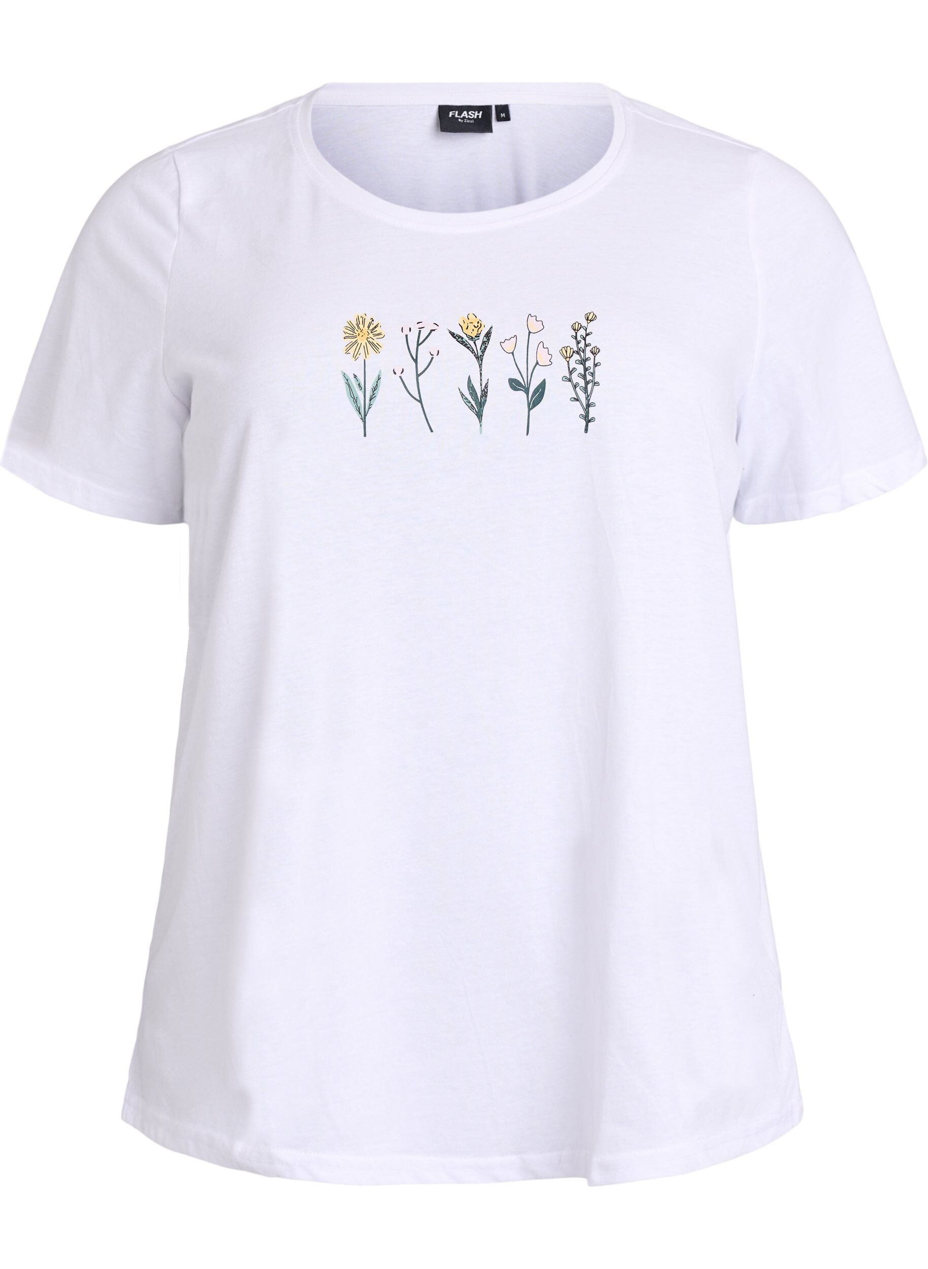 Zizzi FLASH - T-Shirt mit Print, Wei&szlig;, Packshot image number 0