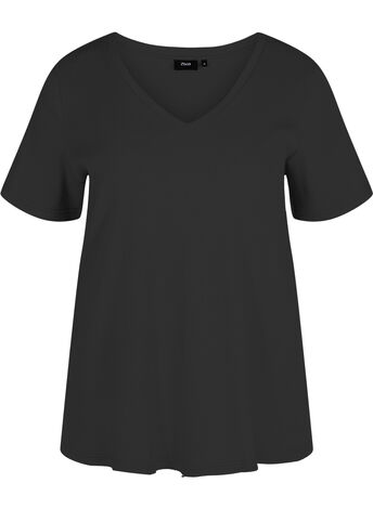 T-Shirt aus Baumwolle mit Rippstruktur