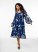 Partykleid aus Chiffon mit langen &Auml;rmeln, Blau, Model image number 0