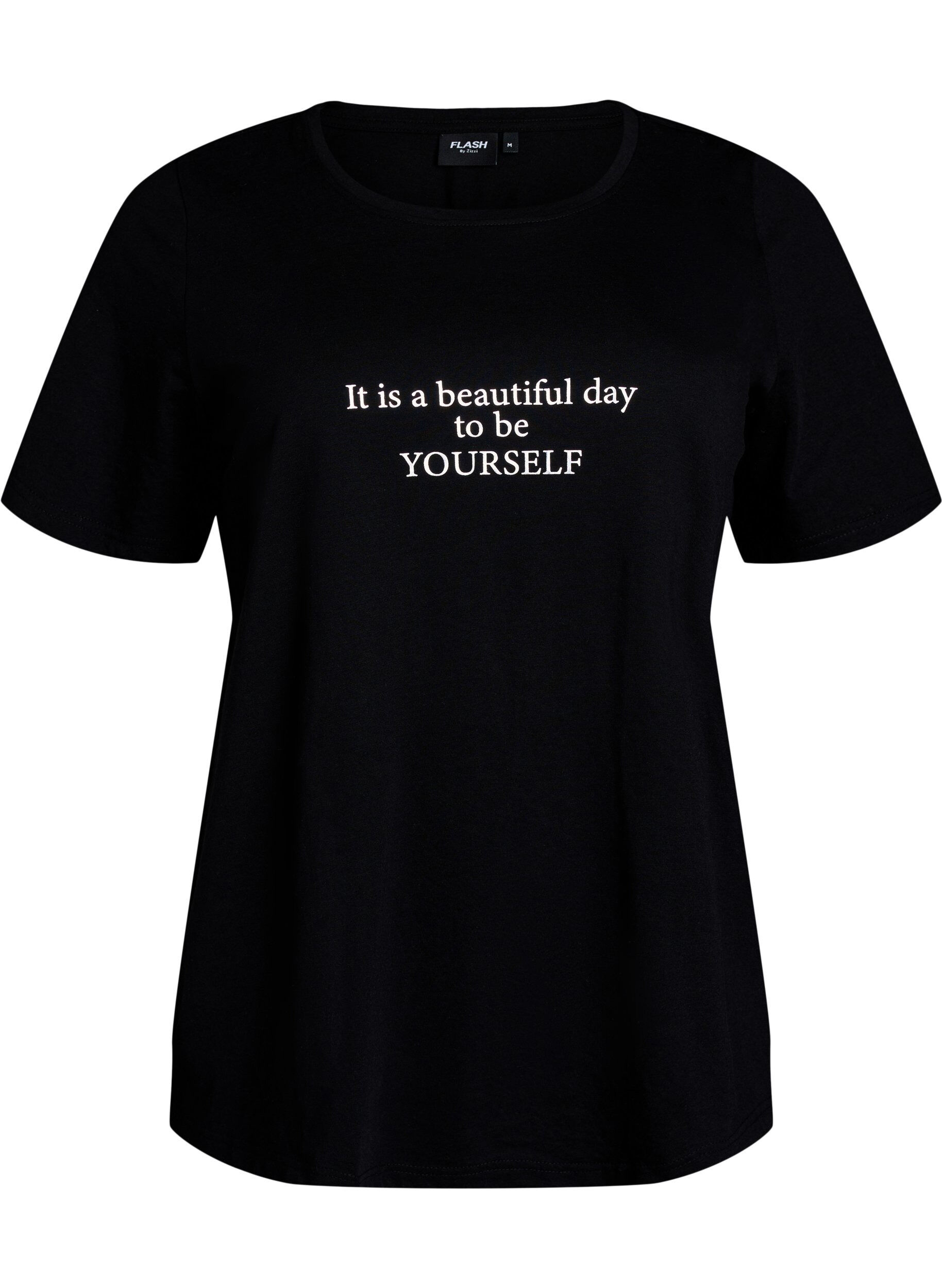 ZizziT-Shirt mit Print, Schwarz, Packshot image number 0