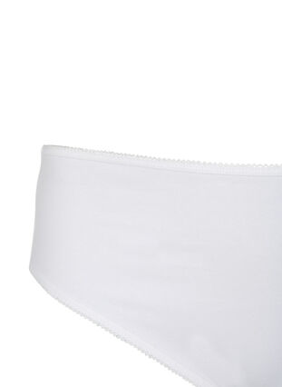 3er-Pack Baumwollslips mit regulärer Taillenhöhe, Bright White, Packshot image number 2
