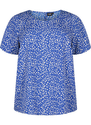 FLASH – Kurzärmelige Bluse mit Aufdruck, Surf the web Dot, Packshot image number 0