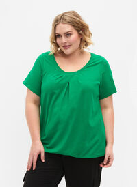 Kurzärmeliges T-Shirt aus Baumwolle, Jolly Green, Model
