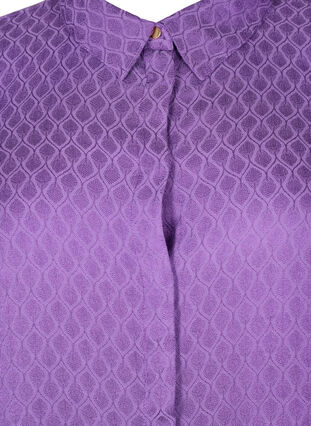Hemd aus Viskose mit Ton-in-Ton-Muster, Lavender Violet, Packshot image number 2