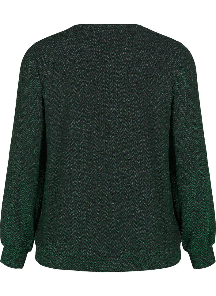 Bluse mit Schimmermuster, Scarab ZigZagShimmer, Packshot image number 1