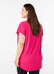 Kurzarm Trainingsshirt mit V-Ausschnitt, Pink, Model image number 2