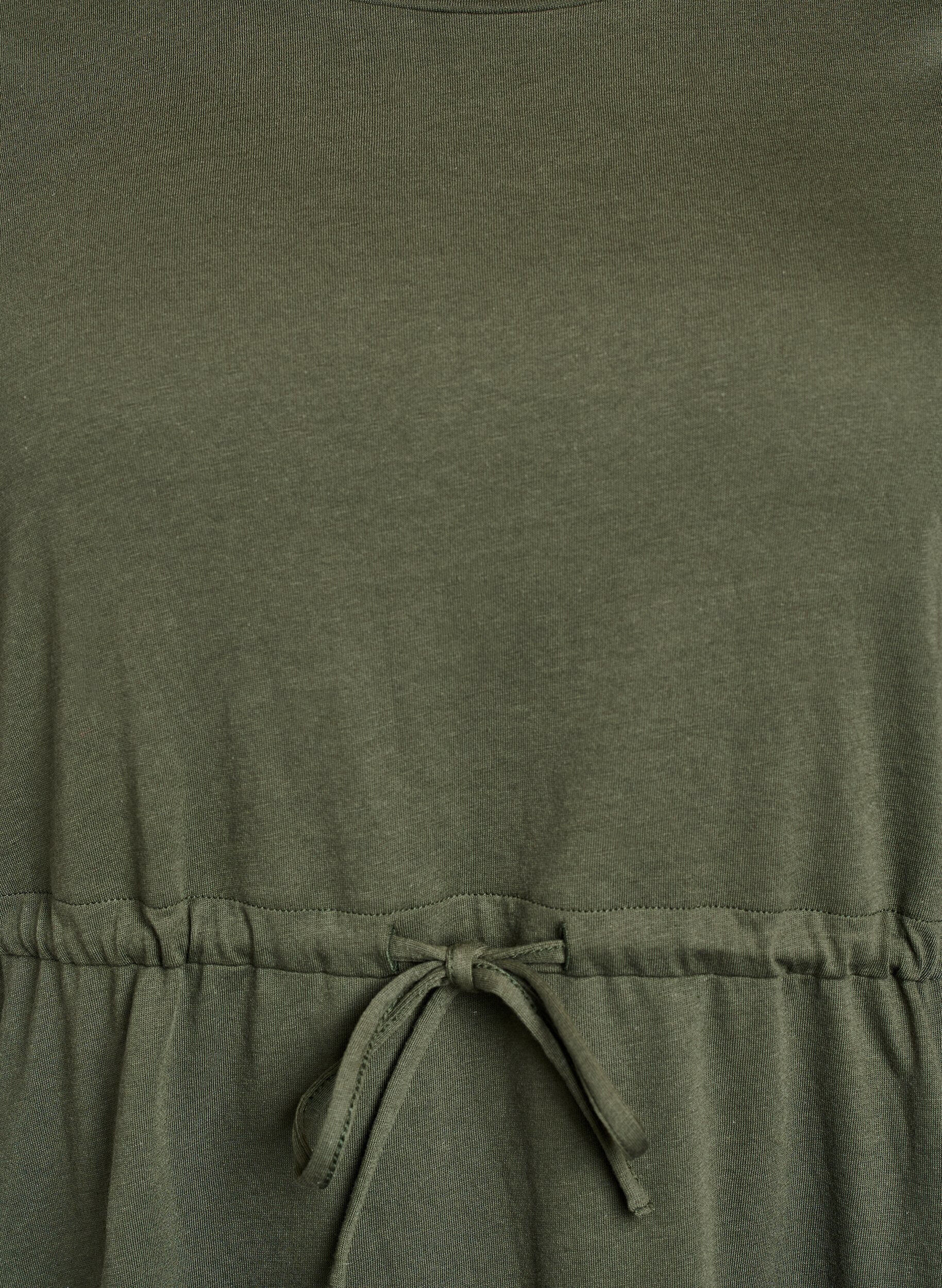 Zizzi FLASH &ndash; Kurzes T-Shirt-Kleid mit Bindeg&uuml;rtel, Gr&uuml;n, Packshot image number 2