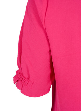 Bluse mit V-Ausschnitt, Bright Rose, Packshot image number 3