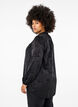 Satinstoffbluse mit Ton-in-Ton-Muster, Black, Model image number 1