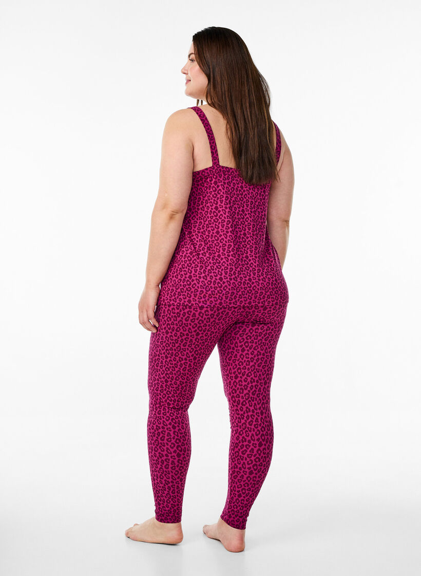 Leggings aus Viskose in Knöchellänge, Pink, Model image number 1