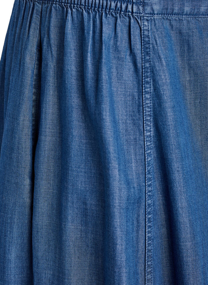 Maxirock aus Lyocell im Denim-Look, Blau, Packshot image number 2