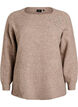 Bluse aus Strick mit Strasssteinen und Nieten, Beige, Packshot image number 0