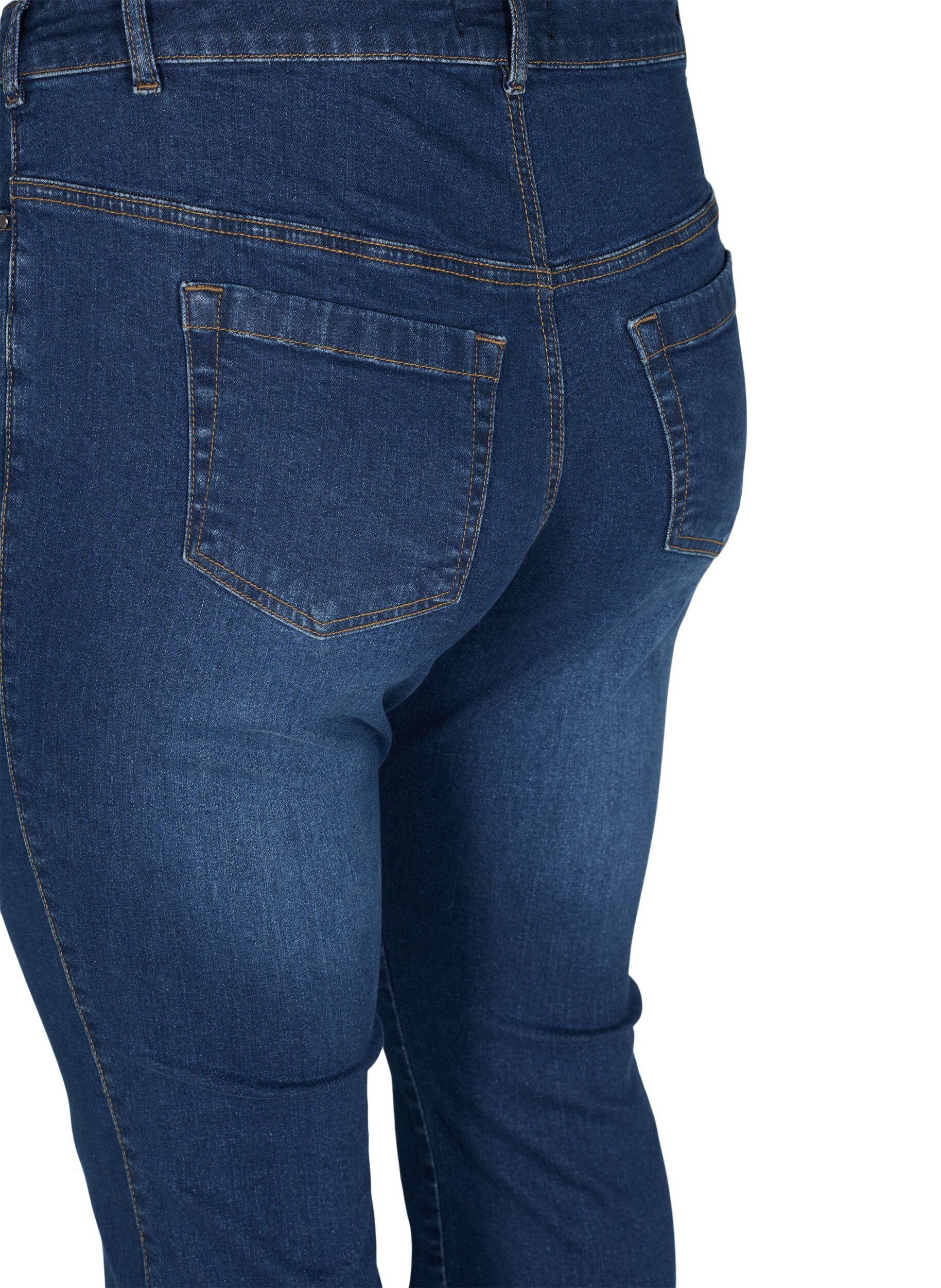 Zizzi Ellen Bootcut-Jeans mit hoher Taille, Blau, Packshot image number 3