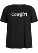 T-Shirt mit Print, Schwarz, Packshot image number 0