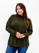 Rollkragenpullover mit Rippstruktur, Forest Night Mel., Model image number 0