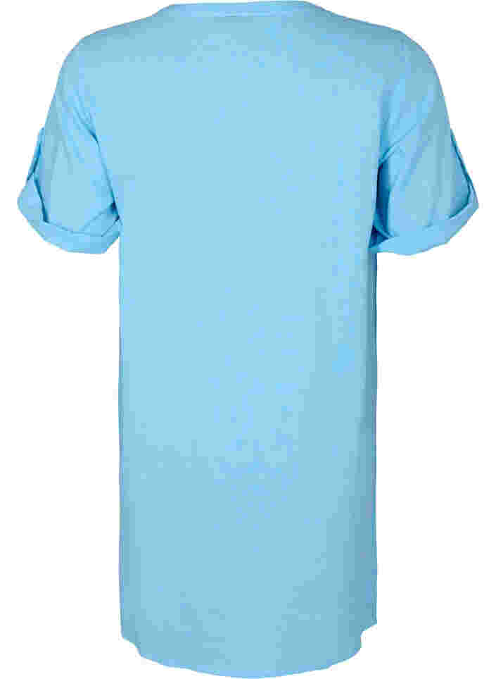 Kurzarm Tunika aus Baumwolle mit Taschen, Alaskan Blue, Packshot image number 1