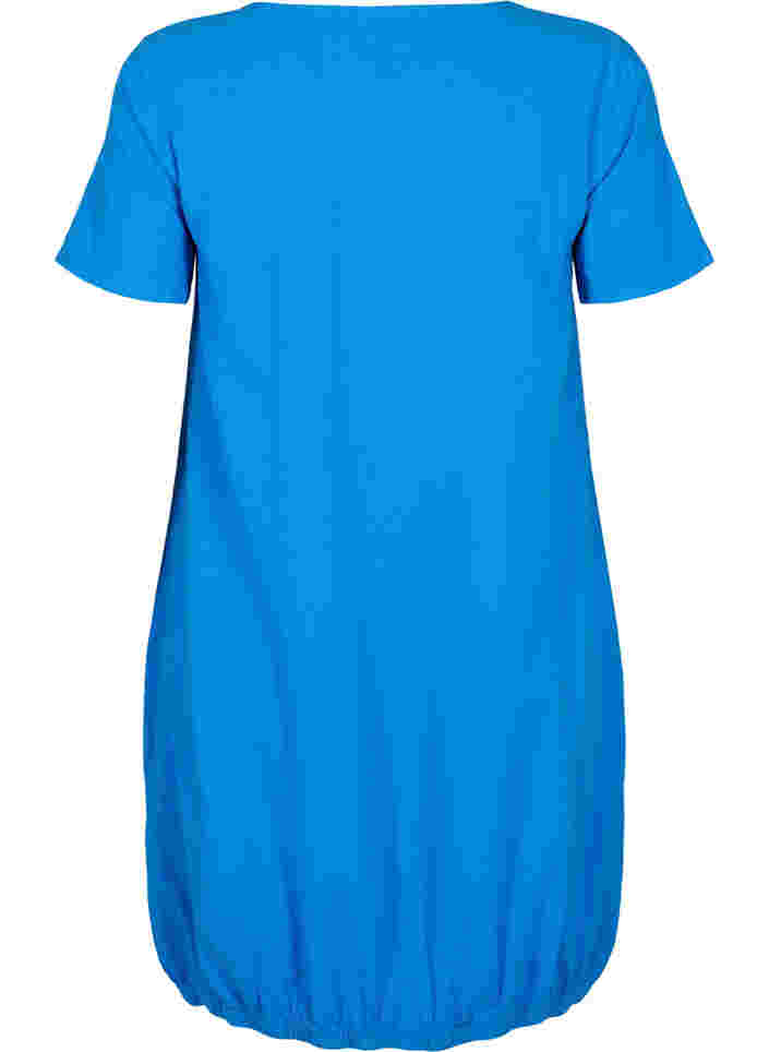 Kurzarm Kleid aus Baumwolle, French Blue, Packshot image number 1