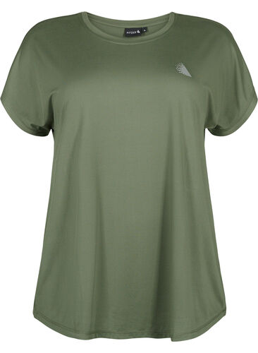 Kurzärmeliges Trainings-T-Shirt, Thyme, Packshot image number 0