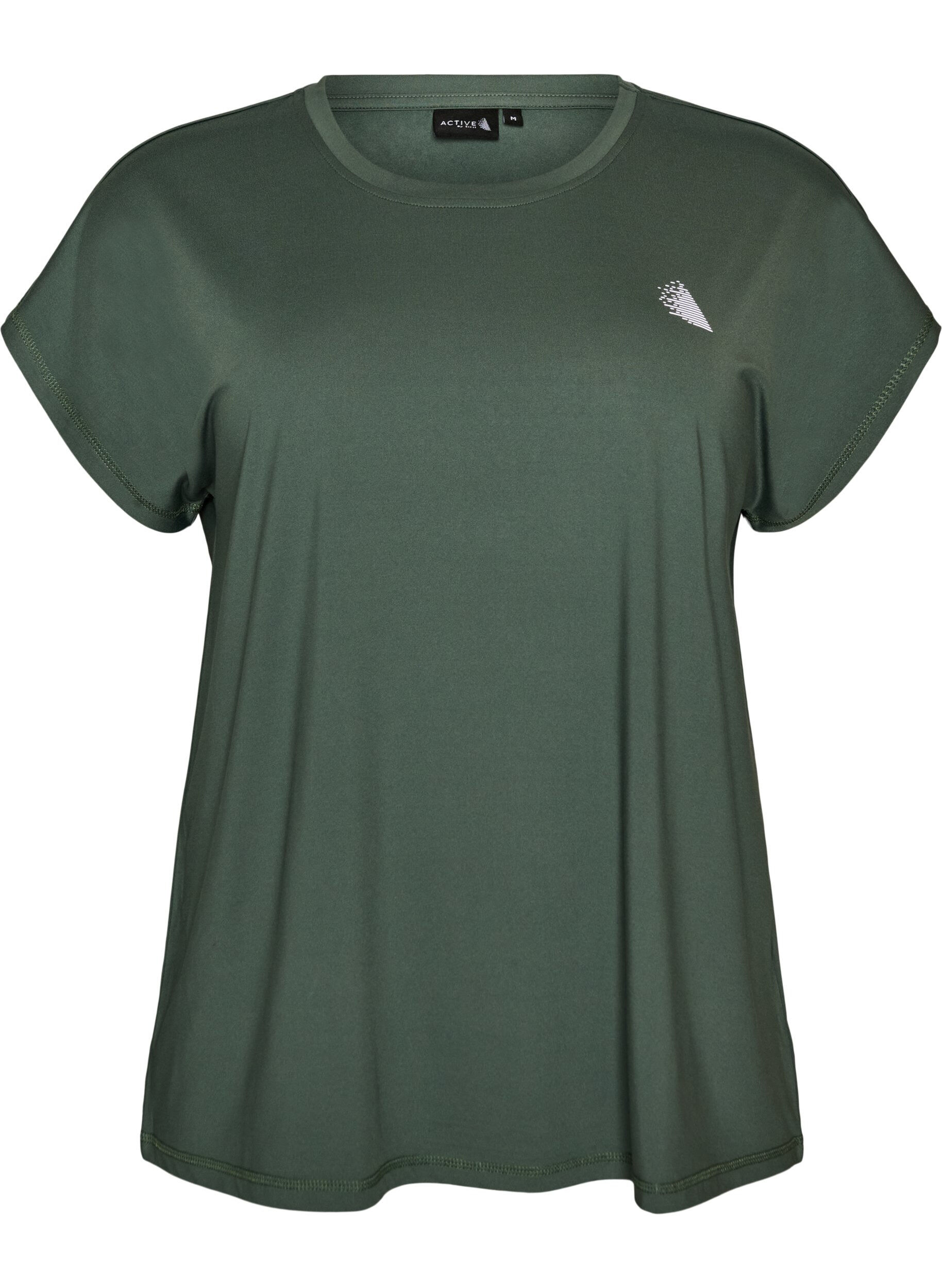 ZizziEinfarbiges Trainings-T-Shirt, Gr&uuml;n, Packshot image number 0